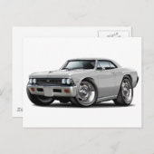 1966 Chevelle White Car Postkarte (Vorne/Hinten)