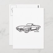 1966 Chevrolet Corvette Postkarte (Vorne/Hinten)