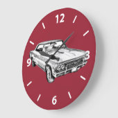 1966 Chevy Chevelle SS 396 Illustration Große Wanduhr (Winkel)