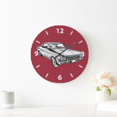 1966 Chevy Chevelle SS 396 Illustration Große Wanduhr (Zuhause)