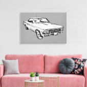 1966 Chevy Chevelle SS 396 Illustration Leinwanddruck (Insitu (Wohnzimmer))