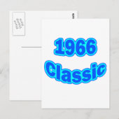 1966 Classic Blue Postkarte (Vorne/Hinten)