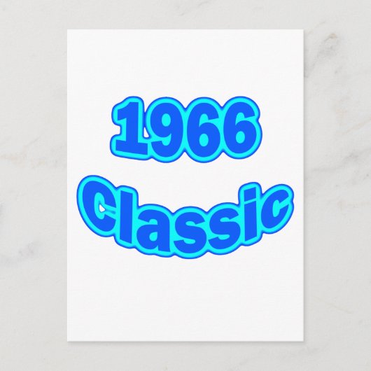 1966 Classic Blue Postkarte (Vorderseite)