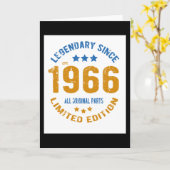1966 Geburtstags-Retrospektive Karte (Gelbe Blume)