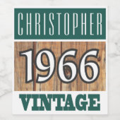 1966 Geburtsweinsiegel Weinetikett (Einzelnes Label)