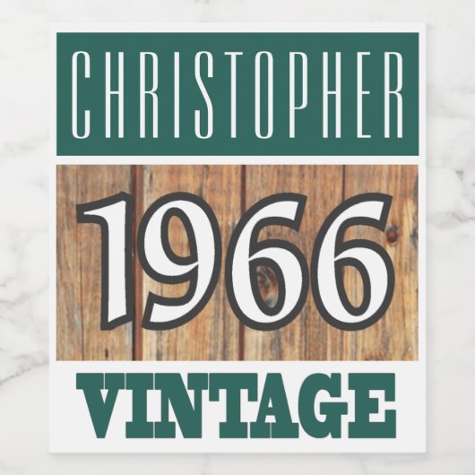 1966 Geburtsweinsiegel Weinetikett (Einzelnes Label)