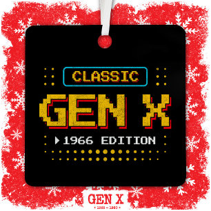 1966 Gen X Classic Retro Gamer Gaming Geburtstag Ornament Aus Metall