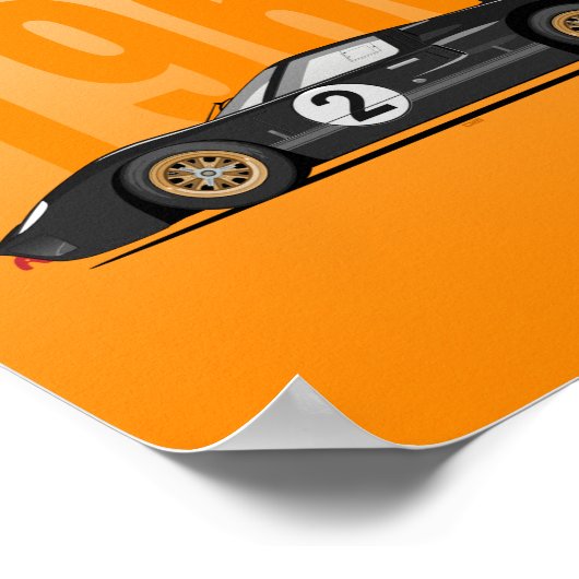 1966 GT40 MK2 Gewinner Poster (Ecke)