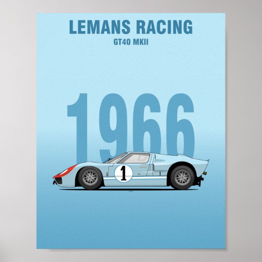 1966 GT40 MK2 POSTER (Vorne)