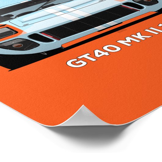 1966 GT40 POSTER (Ecke)