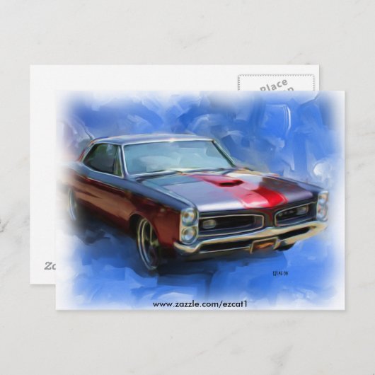 1966 GTO POSTKARTE (Vorne/Hinten)