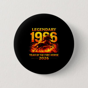 1966 Jahr des Feuerpferds 60. Geburtstag Chinese  Button