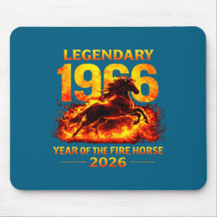 1966 Jahr des Feuerpferds 60. Geburtstag Chinese Mousepad