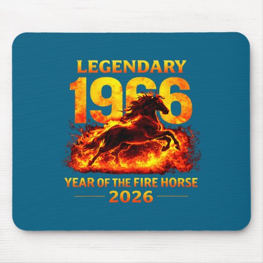 1966 Jahr des Feuerpferds 60. Geburtstag Chinese  Mousepad (Vorne)