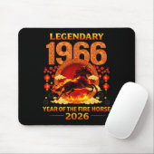1966 Jahr des Feuerpferds 60. Geburtstag Chinesisc Mousepad (Mit Mouse)