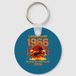 1966 Jahr des Feuerpferds 60. Geburtstag Chinesisc Schlüsselanhänger