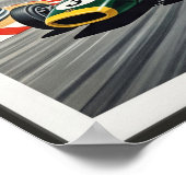 1966 Monaco Grand Prix Vintag Wall Poster (Ecke)