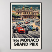 1966 Monaco Grand Prix Vintag Wall Poster (Vorne)