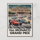 1966 Monaco Grand Prix Vintage Postkarte (Vorderseite)
