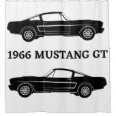1966 Mustang GT Muscle Car Shower Vorhang (Vorderseite)