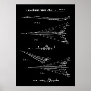 1966 NASA-Flugzeugpatent Poster