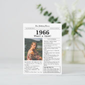 1966 Newspaper Birthday Postkarte (Stehend Vorderseite)