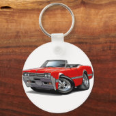 1966 Olds Cutlass Red Convertible Schlüsselanhänger (Vorderseite)