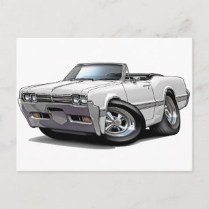 1966 Oldtimerweißkonvertible Postkarte