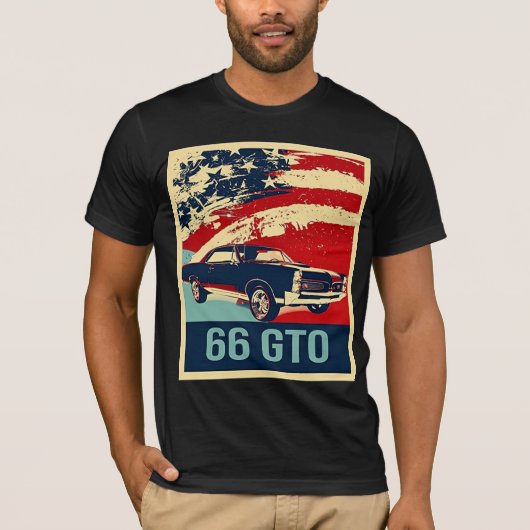 1966 Pontiac GTO Pop Art Style T-Shirt (Vorderseite)