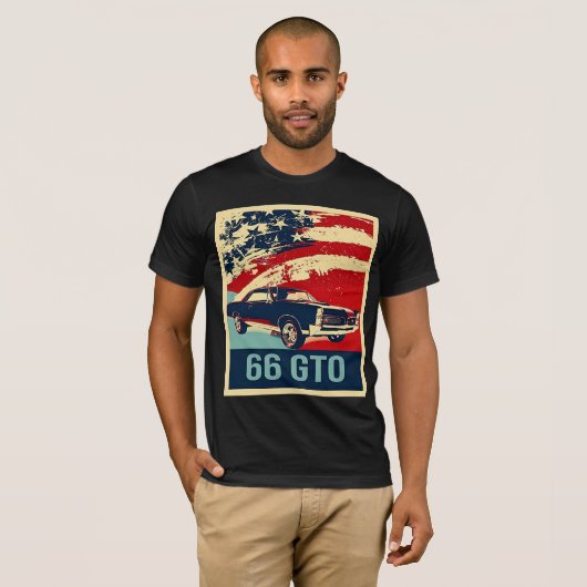 1966 Pontiac GTO Pop Art Style T-Shirt (Vorne ganz)