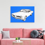 1966 Pontiac Lemans Car Illustration Leinwanddruck (Insitu (Wohnzimmer))