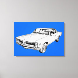 1966 Pontiac Lemans Car Illustration Leinwanddruck