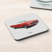 1966 Red Convertible Untersetzer Set (Linke Seite)