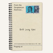 1966 Robert Burns Postage Stamp Antique Literary Notizblock (Vorderseite)