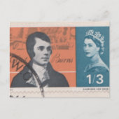 1966 Robert Burns Postage Stamp | Antique Literary Postkarte (Vorderseite)