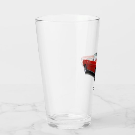 1966 rotes Wandelglas Glas (Rechts)