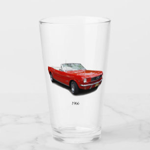 1966 rotes Wandelglas Glas