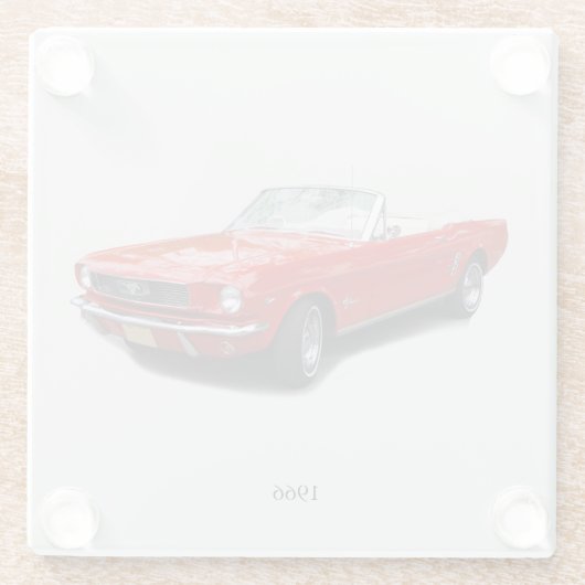 1966 Untersetzer aus rotem Konvertible (Rückseite)