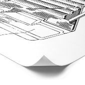 1966 Vintage Kamerapatentkunst Zeichnend Print Poster (Ecke)