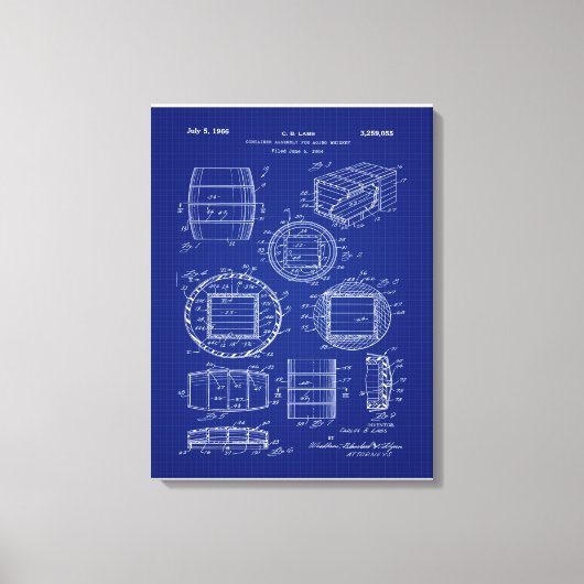 1966 Whiskey Container Art Leinwanddruck (Vorderseite)