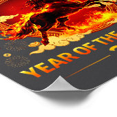 1966 Year Of The Fire Horse 60th Birthday Chinese  Poster (Ecke)