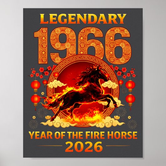 1966 Year Of The Fire Horse 60th Birthday Chinese  Poster (Vorne)