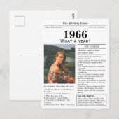 1966 Zeitungs-Geburtstag Postkarte (Vorne/Hinten)