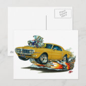 1967-68 Firebird Gold Car Postkarte (Vorne/Hinten)