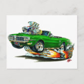 1967-68 grünes Firebird-Cabrio Postkarte (Vorderseite)