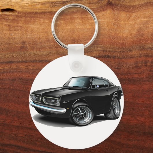 1967-69 Barracuda Black Car Schlüsselanhänger (Vorderseite)
