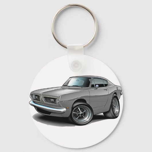 1967-69 Barracuda Gray Car Schlüsselanhänger (Vorderseite)