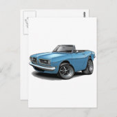 1967-69 Barracuda Lt Blue Convertible Postkarte (Vorne/Hinten)