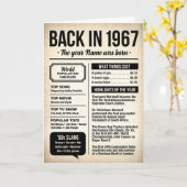 1967 Back in the Day, Fun Facts Birthday Card Karte (Gelbe Blume)