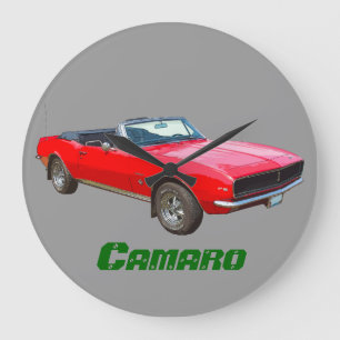 1967 Cabrio Camaro Muscle Car Große Wanduhr